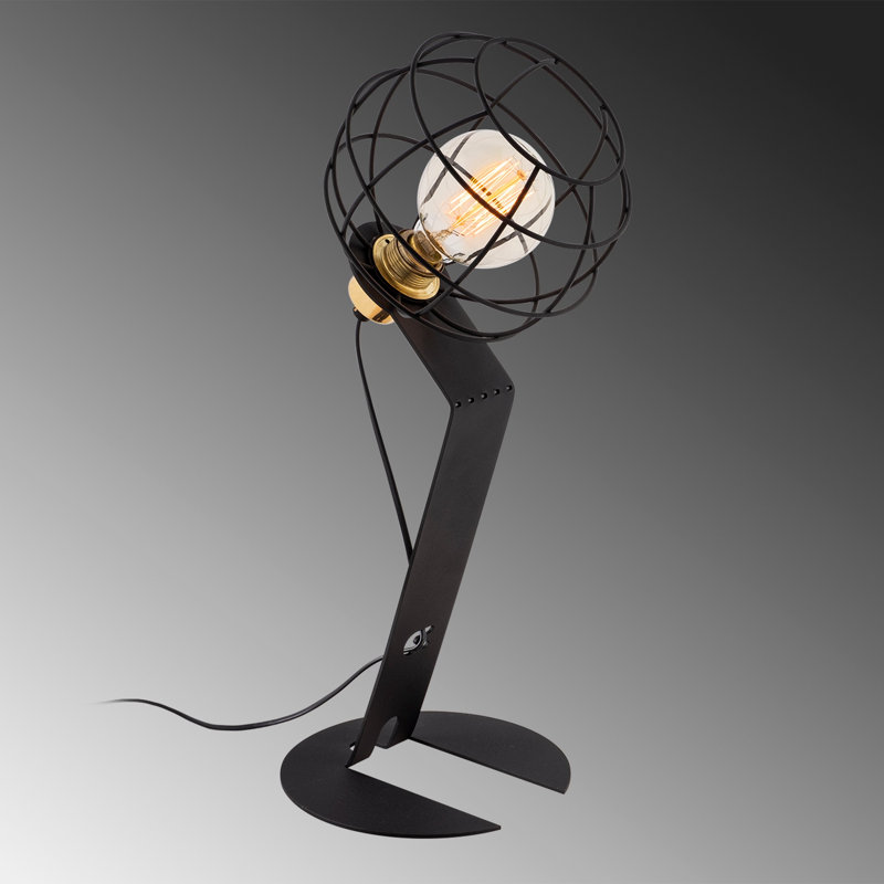 Lampe de table 22,44 "Akram, Noir, Noir