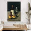 Nature morte avec verre à bouteille et citrons-132987250