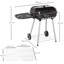 Barbecue au charbon portatif de 21 po avec roulettes et tablette inférieure Outsunny