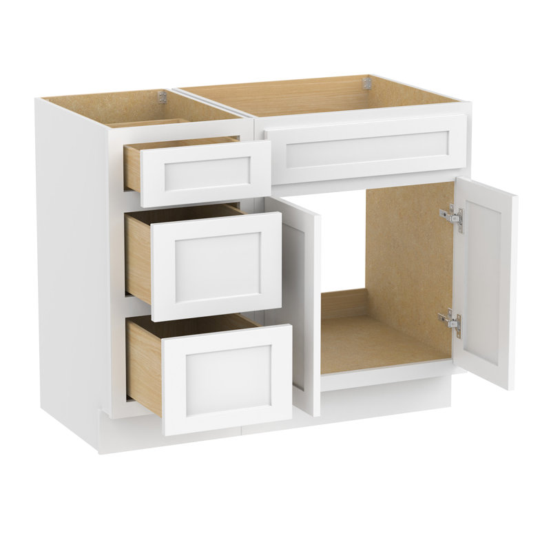 Base de meuble-lavabo simple 39 po seulement, Blanc