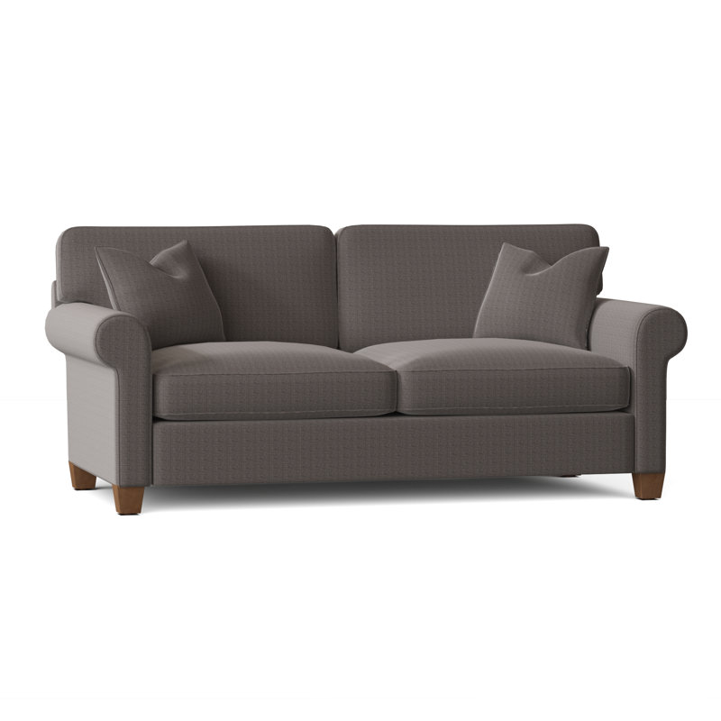 Putney Upholstered 88'' Sofa, Zuma Charcoal Textured Linen