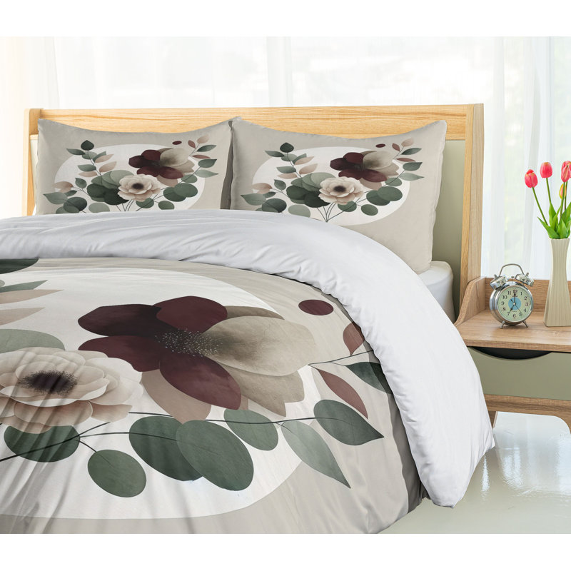 Monstera Duvet Cover, California King Duvet Cover + 2 Standard Shams