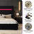 
Gerasim Upholstered Platform Bed with Storage Drawers and Charging Station, Wood Slat Support Bed Frame,Black-1488557198-1478007504