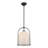 17-in Black Pendant with Opal Glass-93531996