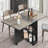 Space Saving Folding Dining Table With 2 Tier Storage-Extendable Drop Leaf Farmhouse Kitchen Dining Room Tables For 4, Collapsible Expandable Rectangle