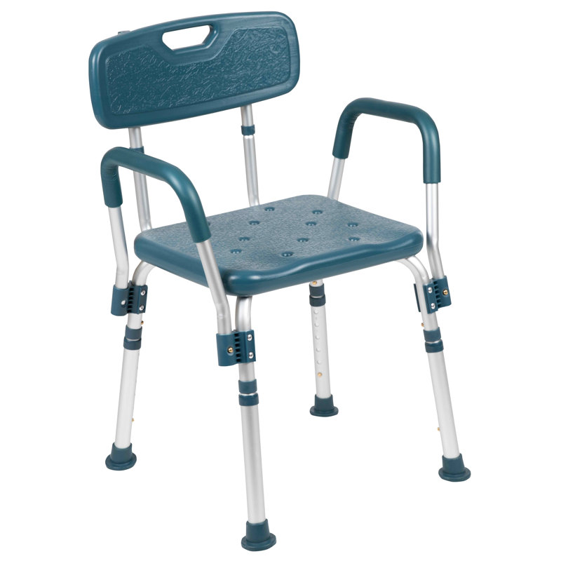 Jane 300 Lb. Chaise de douche à dossier et accoudoirs à capacité rapide
