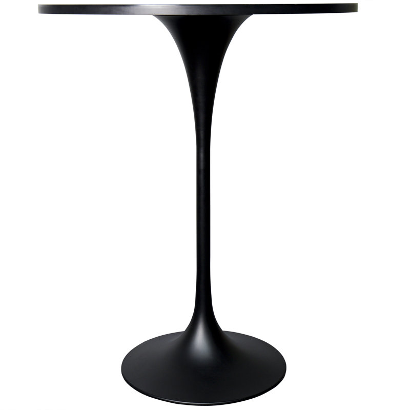 Table de salle à manger Crandall, 27 po de largeur, Noir marbré