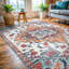 Koressa Chenille Washable Geometric Indoor Rug-1763625363