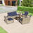 Patio Wicker Metal Conversation Set-1361591944