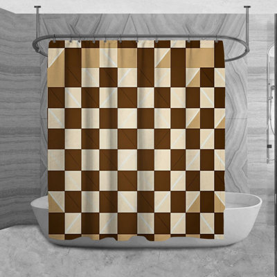 Rideau de douche à carreaux Aggaria