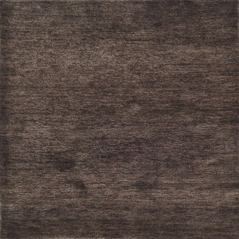Tapis contemporain noir, Carré 3 pi