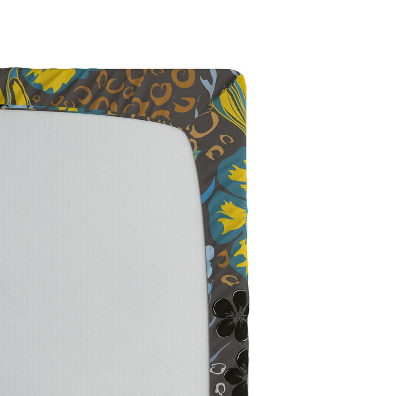 Microfiber Floral Fitted Sheet, Queen Fitted Sheet