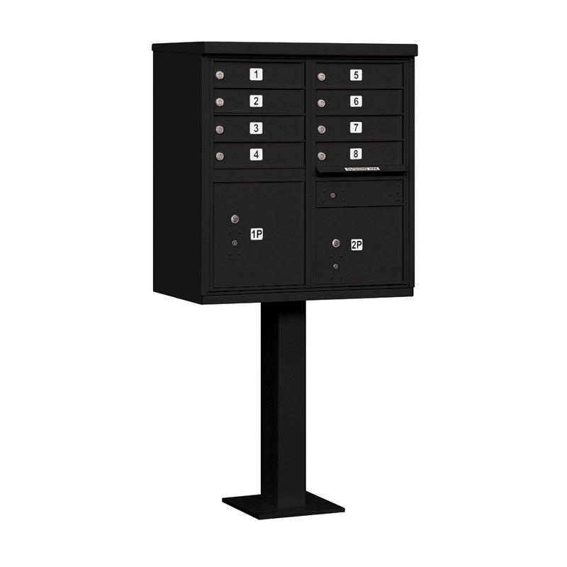 Aluminum Multi-Unit Mailbox, Black