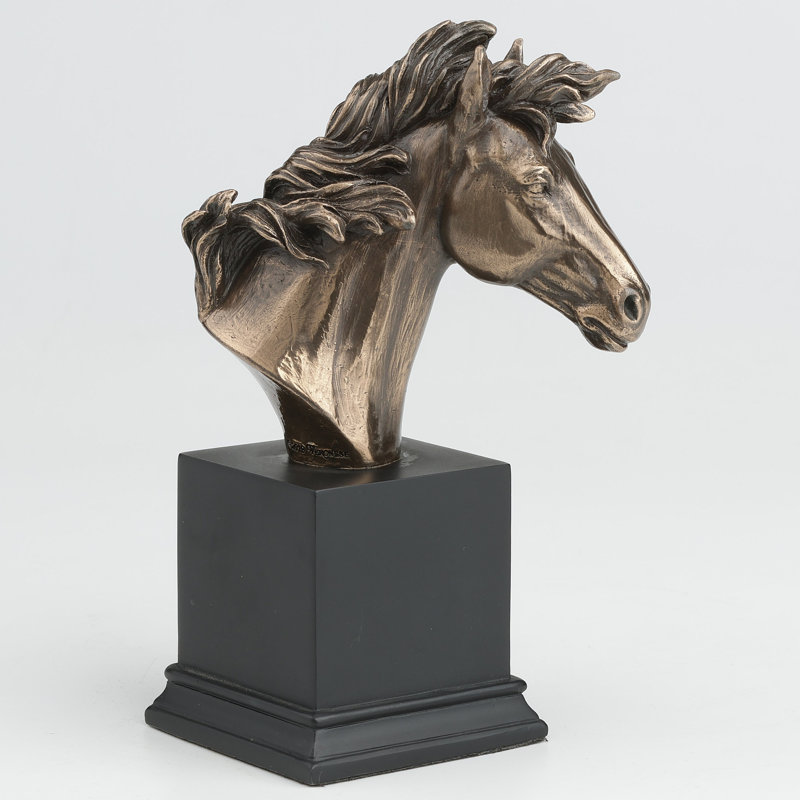 Buste en bronze coulé à froid H 5,31 pouces