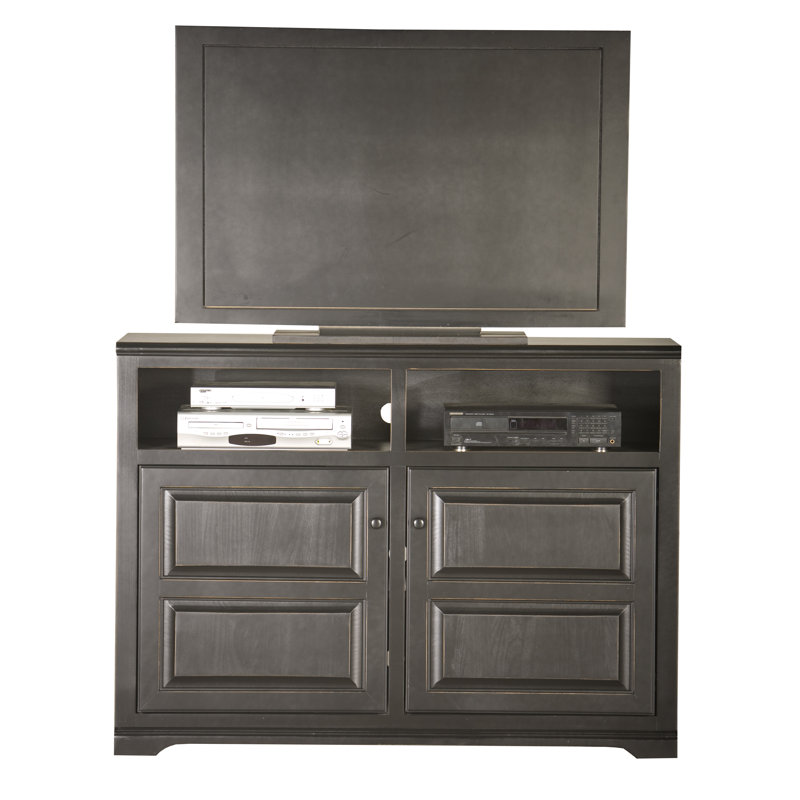Wentzel Unfinished TV Stand for TVs up to 60", Wood, Burnt Cinnamon