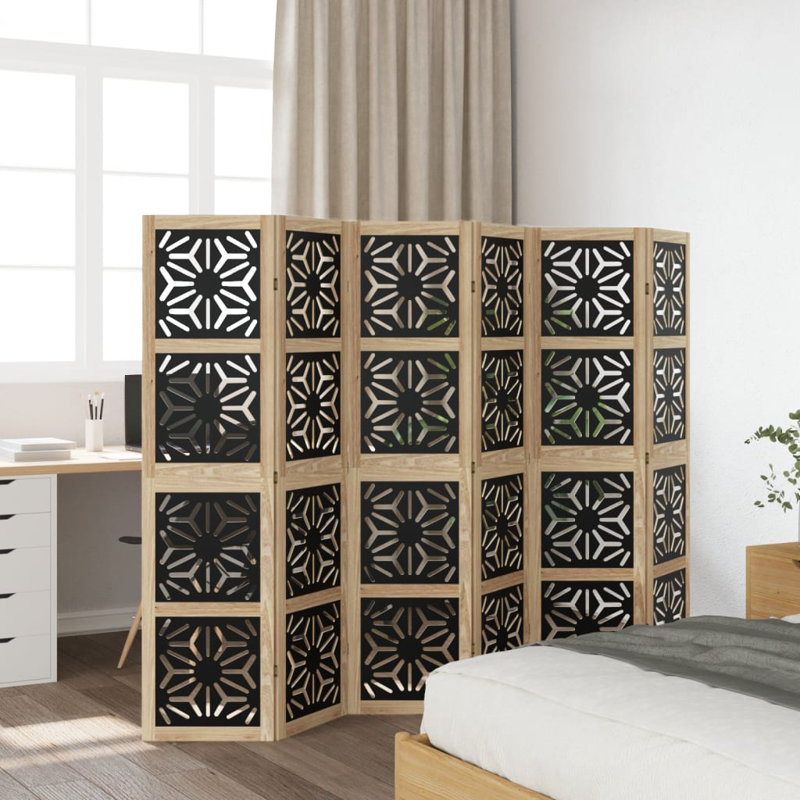 Cellestine Solid Wood Accent Room Divider, 160cm H x 215cm W