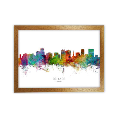 Orlando Florida Skyline by Michael Tompsett - Print