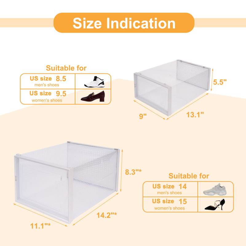 10 Pair Stackable Shoe Storage Box