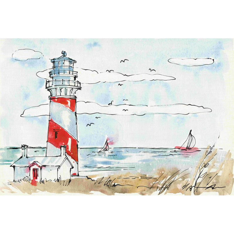 Vie côtière I bleu / brun, H 24 po x l 36 po
