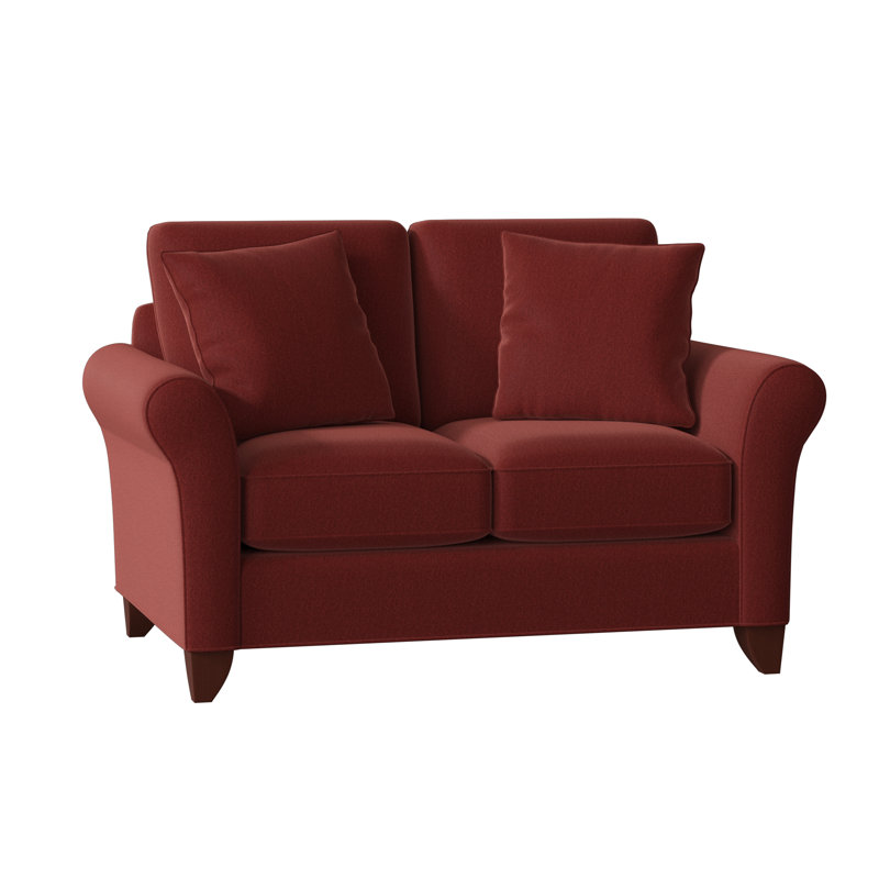 Almada Upholstered 59'' Loveseat, Anello 26 Burgundy Performance Twill, No, Manhattan