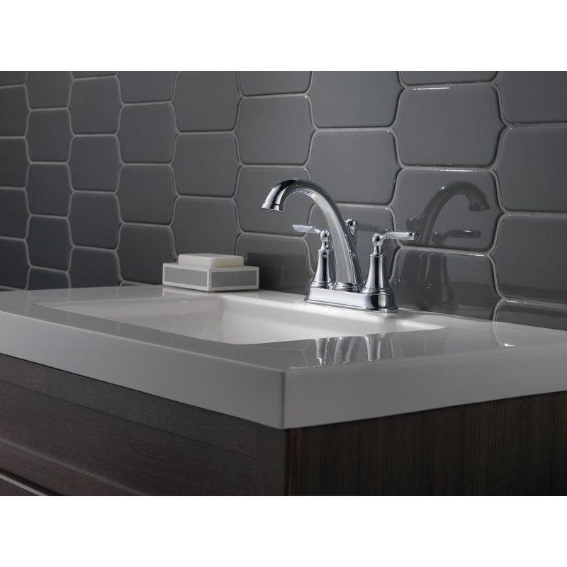 Woodhurst Centerset Bathroom Faucet with Drain Assembly, Chrome, None
