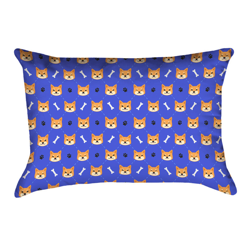 Coussin Katelyn Elizabeth, Simili suède, Bleu