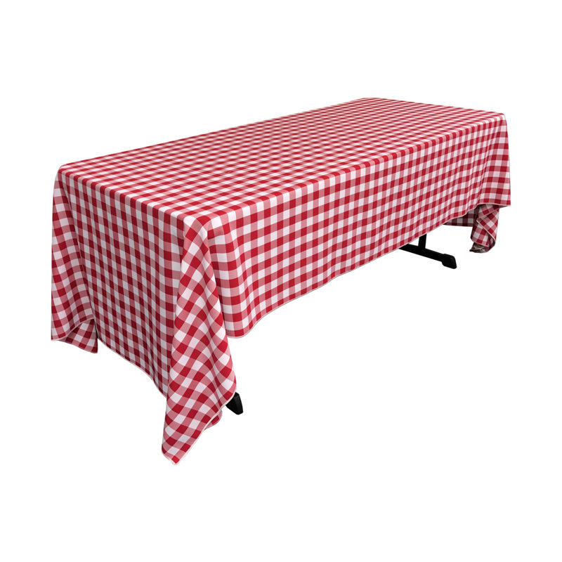 Nappe à carreaux vichy, Rouge, 126 po x 60 po