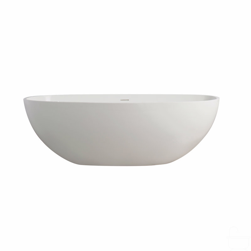 Baignoire de trempage autoportante 65,2 pouces