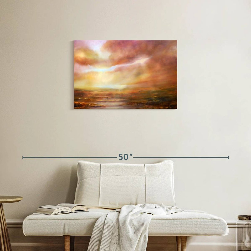 Attente Le soleil éclate derrière les nuages, H 20 po x l 30 po