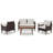 4-Piece Patio Seating Set With Wood Table-922795622