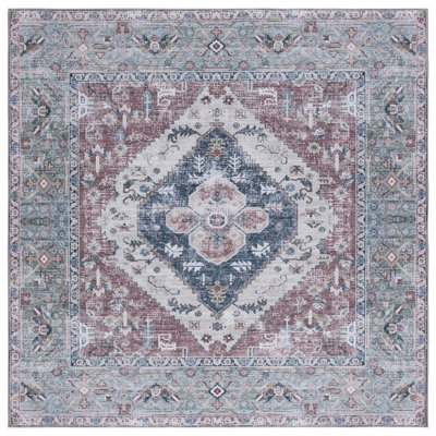 Tapis de couleur rouille / bleu marine Ziebarth 172 M / W S / R
