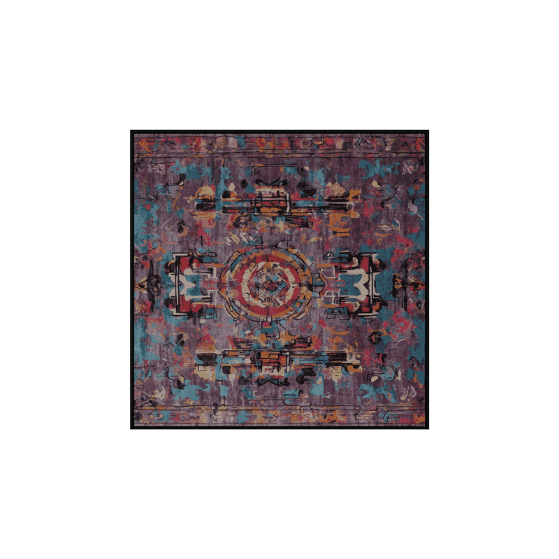 Silky Soft Plush Black Area Rug, Square 6'