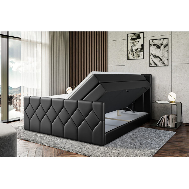 Bed, 120cm W x 200cm D, Black