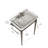 Vici Bathroom Console Sink, Wall-mounted White Ceramic Vanity Basin With 3 Pre-drilled Faucet Holes, Freestanding Stainless Steel Support Legs With Towel Bar, No Faucet-730215967-730215957-730215953