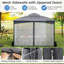 Double Roof Garden Gazebo With Netting Sidewalls-115404251