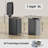 1.6 Gallon Slim Metal Step On Bathroom Garbage Can With Lid Soft Close,rectangular,black, Trash Can comes With Inner Bucket And 60 Trash Bags,wastebasket For Narrow Spaces,rv,home,office,bedroom-123108805