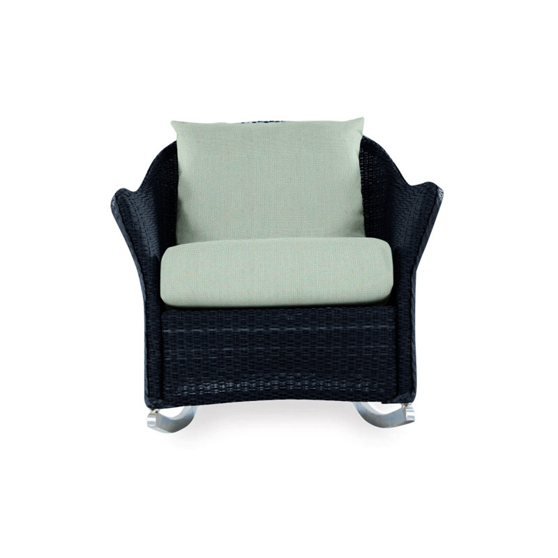 Weekend Retreat Outdoor Rocker Chair, Demo Oatmeal, Ebony