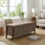 Banc de rangement rembourré 48 po avec pieds en bois massif 48 po-1883371494