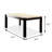 63.6" W Transitional Dining Table, Ivory Marble Top