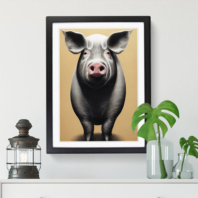 FRM-V0523-1844X Pig Portrait - Framed Print