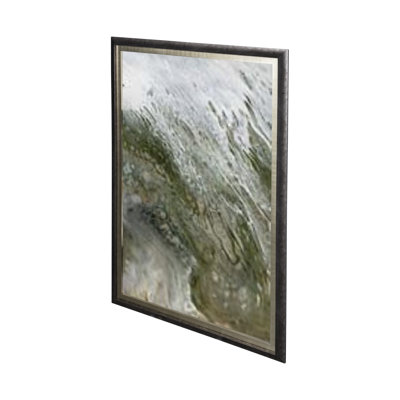 Equatorial Drift III Hand Embelished Textured Framed Art Print Matted under Glass