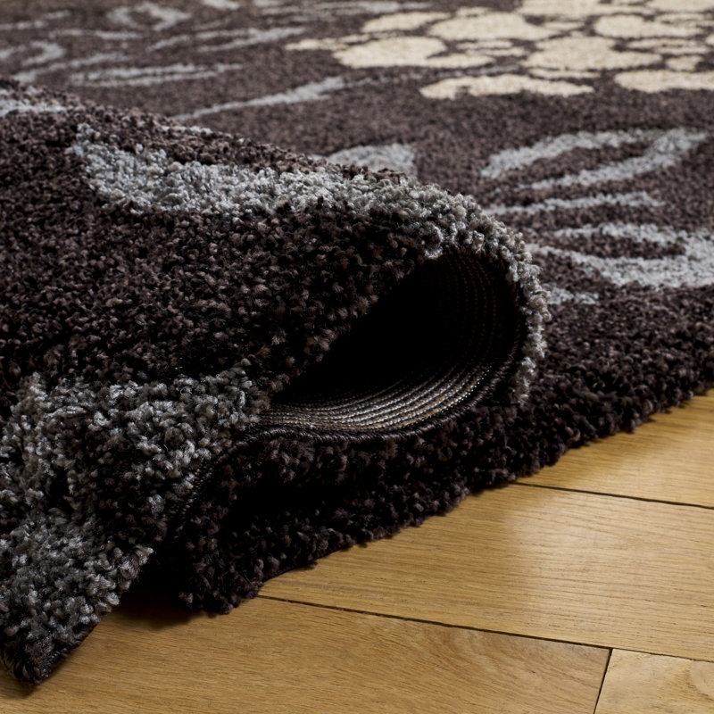 Tapis floral à poils longs Chanhassen, Rectangle 4 pi x 6 pi