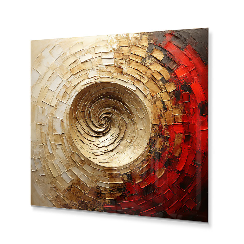 - Art mural abstrait spirales en métal, H 16 po x l 16 po x P 1 po