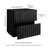 Jaylen 24" Wide Rectangular Fluted Nightstand in Black Grain-753986411