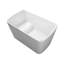 Baignoire carrée autoportante en acrylique 49 po x L 28 po x H 24 po avec trop-plein et drain