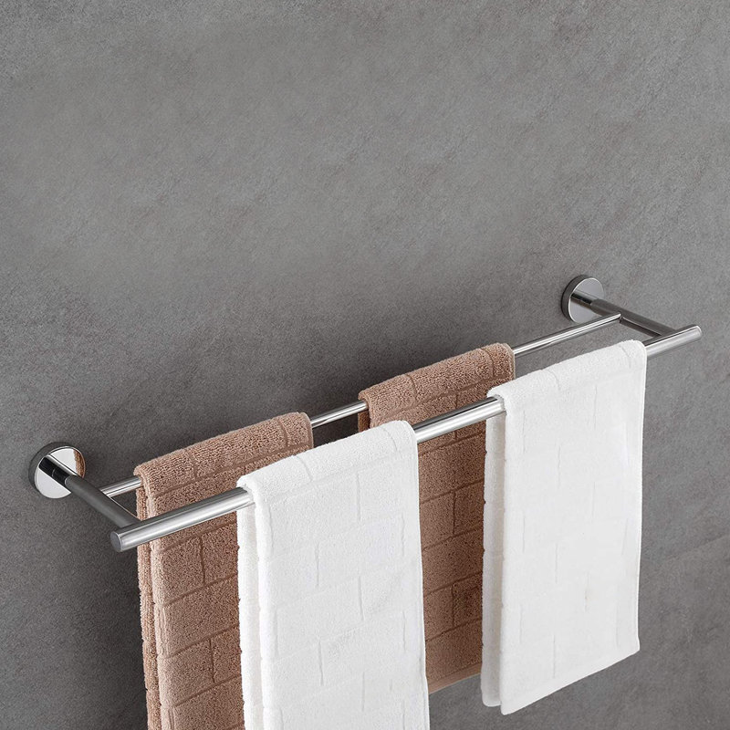 5 Piece Bathroom Towel Rack Set Wall Mount, Chrome