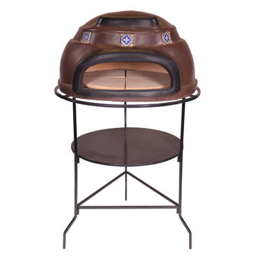 Tierra Firme Talavera Clay Freestanding Wood Burning Pizza Oven