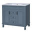 Meuble-lavabo 36 po avec lavabo supérieur, armoire de rangement moderne avec 2 portes à fermeture douce et 2 tiroirs, meuble-lavabo simple-121294521