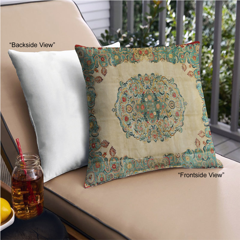 Floral Throw Pillow, Microsuede
