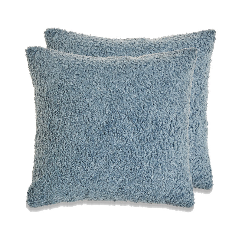 FRENCH BOUCLE Pillow Cover, Blue